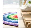 Hand-knit Woven Thread Thick Basket Blanket Braided DIY Crochet Cloth Fancy Yarn - Red