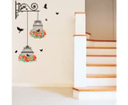 Colorful Flower birdcage flying birds wall sticker Creative home decor living room Decals wallpaper bedroom nursery window decor