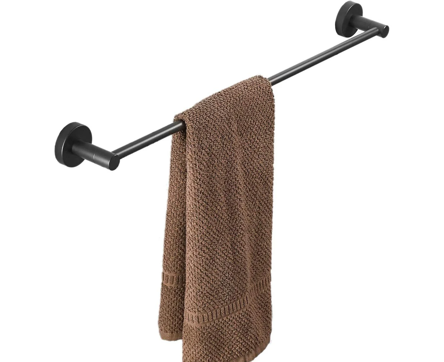 50cm Wall Mounted Towel Rail for Bathroom or Kitchen Black Towel Ring Towel Bar Towel Rail Toilet Accessories Bathroom