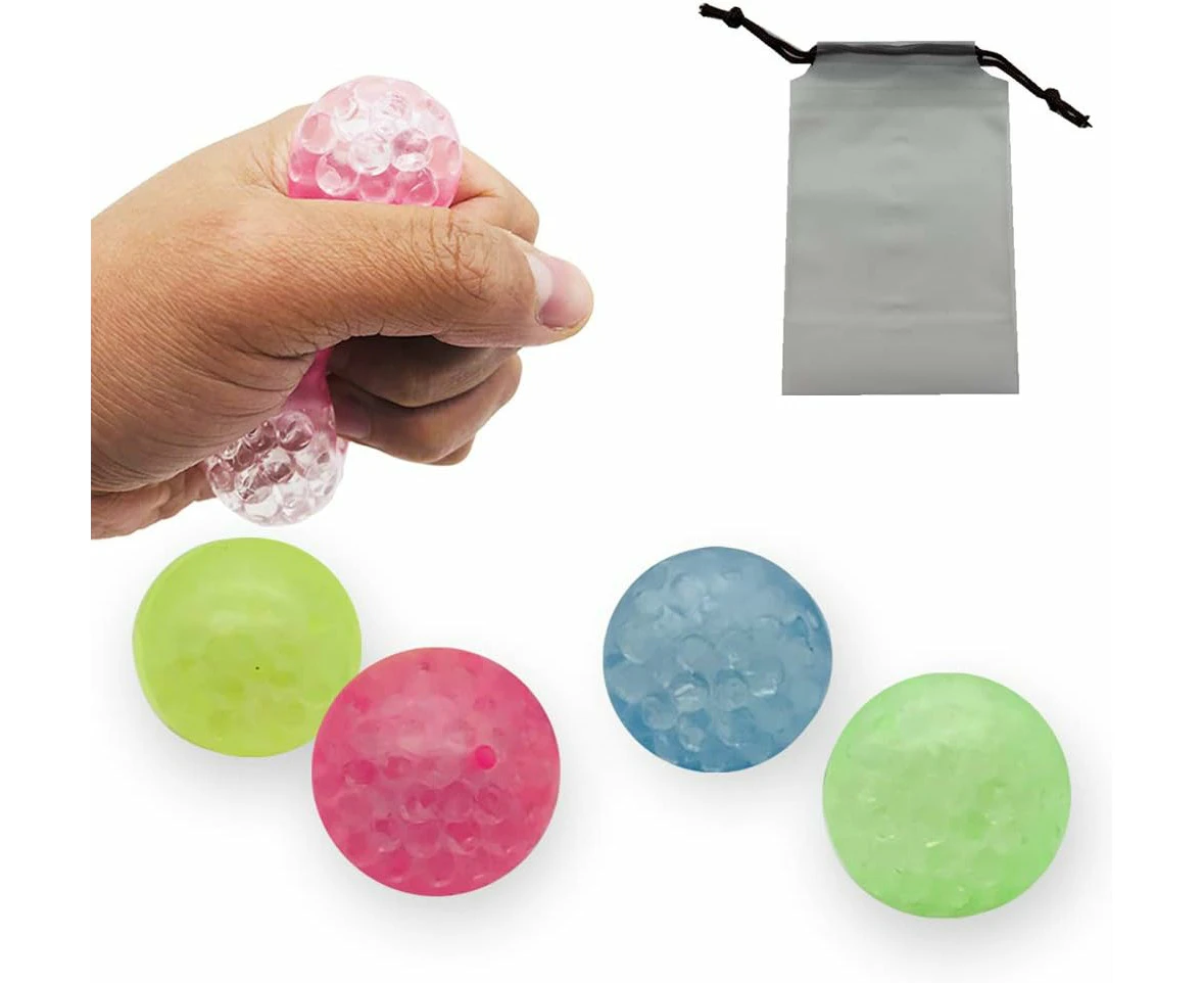 4Pcs Ceiling Sticky Balls, Luminescent Stress Relief Sticky Balls For Ceiling, Stick The Wall And Slowly Fall Off Fun Toy For Anxiety, Kids And Adults Fun