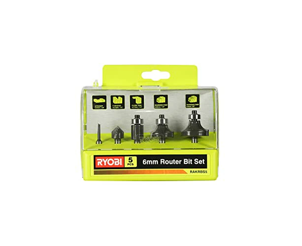 RYOBI RAKRBS5 Router Cutters, 5 Piece, 6 mm