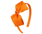 Fashion Cute Red Bow Headband for Girls Toddlers.-Tangerine