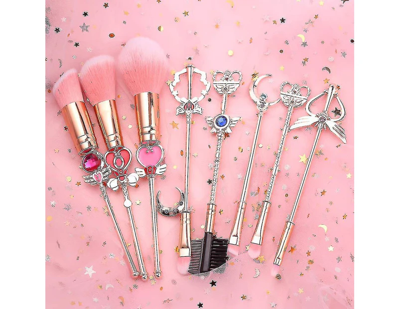 Namotu Makeup Brushes Set - 8pcs Cosmetic Makeup Brush Set Professional Tool Kit Set Pink Drawstring Bag Included