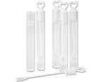 48 Pcs Wedding Party Creative Gift Love Test Tube Bubble Water Empty Bottle Wedding Bubbles with Heart Handle