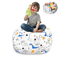 Sunrain Kids Stuffed Animal Storage Bean Bag With Carrying Handle Sturdy Cotton Bean Bag Cover