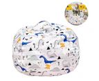 Sunrain Kids Stuffed Animal Storage Bean Bag With Carrying Handle Sturdy Cotton Bean Bag Cover