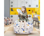 Sunrain Kids Stuffed Animal Storage Bean Bag With Carrying Handle Sturdy Cotton Bean Bag Cover