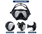 Scuba Snorkeling Set, Panoramic View Anti-Fog Diving Mask, Anti-Leak Snorkeling Goggles for Men Women