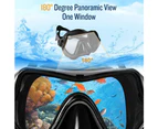 Scuba Snorkeling Set, Panoramic View Anti-Fog Diving Mask, Anti-Leak Snorkeling Goggles for Men Women