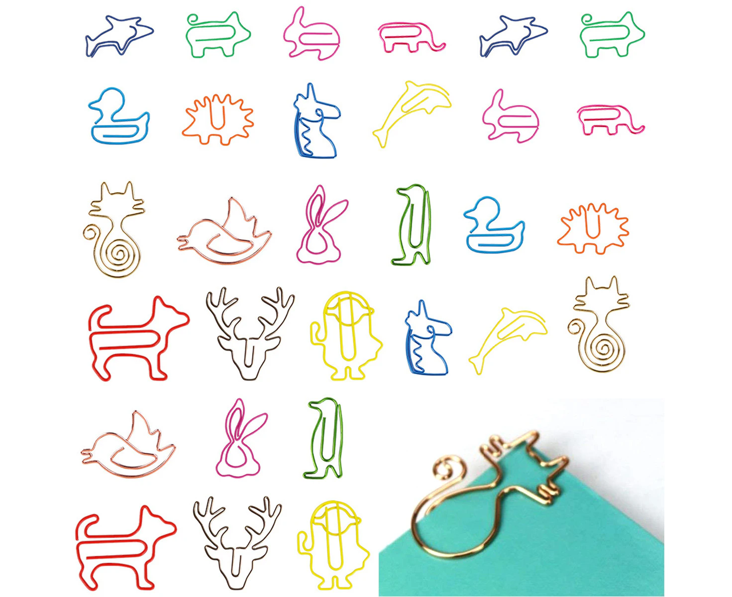 Paper Clips Dog Paper Clips Cartoon Creative Bookmark Paper Clips Decorative Paper Clips Pack Of 20