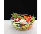 Alex Liddy Slate Co Round Glass Chip Dip Bowl 28cm