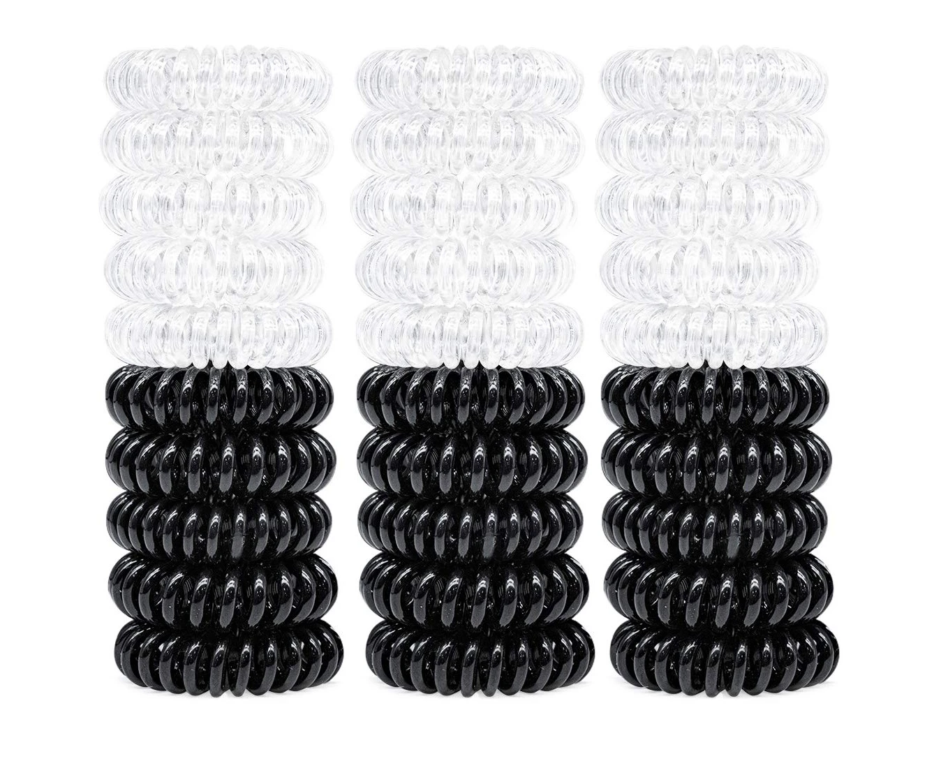 Spiral Hair Ties No Crease For Women Girls,Coil Hair Ties, hair ties for women, Phone Cord Hair Ties Waterproof, Hair Coils，30PCS