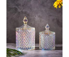 Crystal Glass Candy Jar Dishes With Lid Apothecary Jar Candy Buffet Jar Sugar Bowl Food Containers Decorative