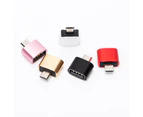 Bluebird Charger Adapter Charging Data Transmission 2 in 1 Micro-USB to USB Female Converter for Mobile Phone - Black