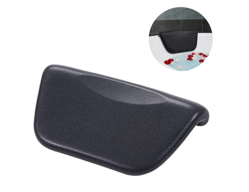 Bath Pillow Head Rest Soft Home PU Leather Bathroom Accessories Suction Cup Neck Support Anti Slip Cushion Ergonomic Comfortable Bathtub