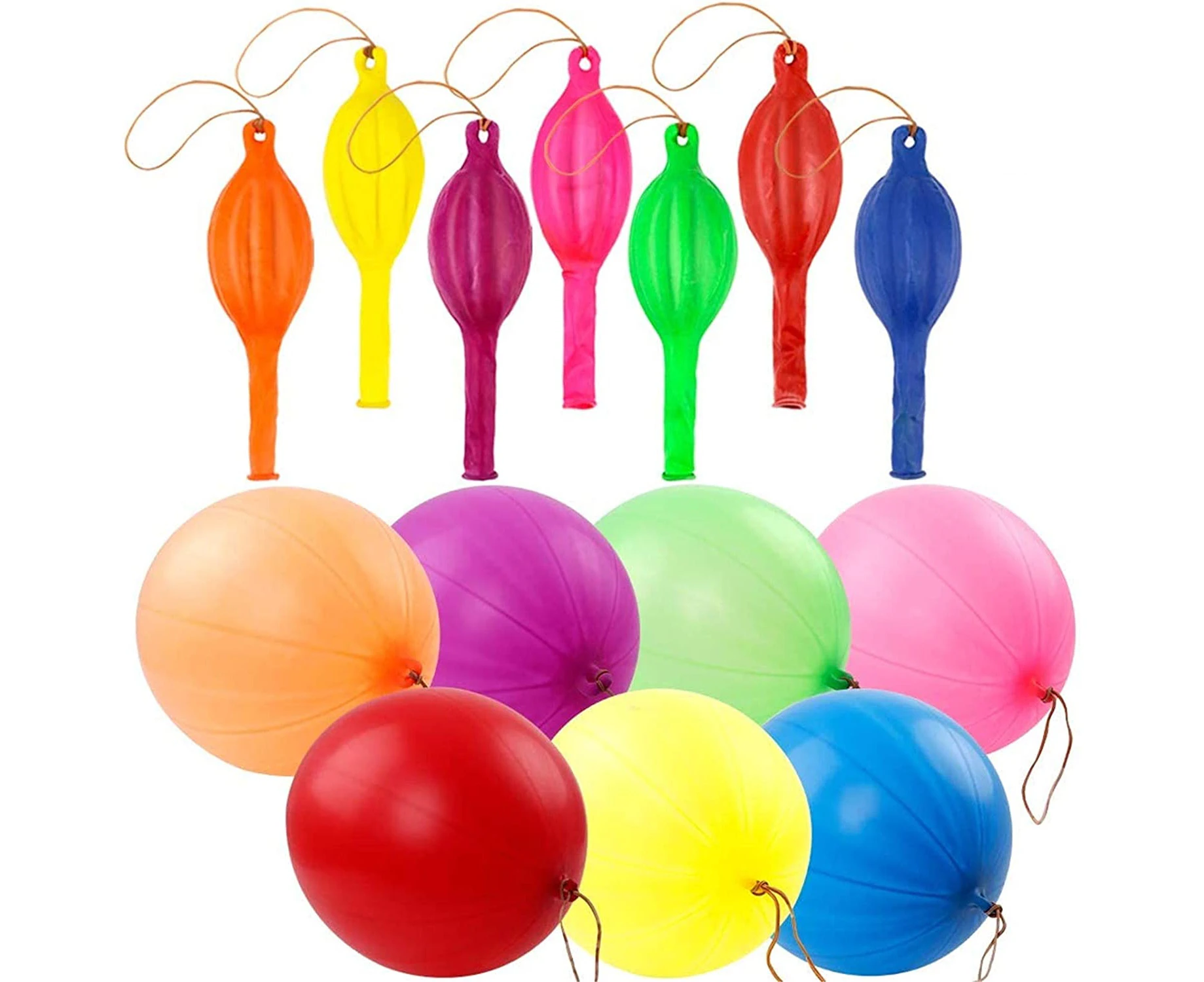 50 Punch Balloons, Party Favors Neon Punching Balloons 18 Inches Assorted Colors Large Punch Balls for Birthday Fun Games Wedding Decoration