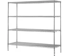 1500 x 600 MODULAR CHROME WIRE SHELVING SHELF SHOP STORAGE SHELVING UNIT