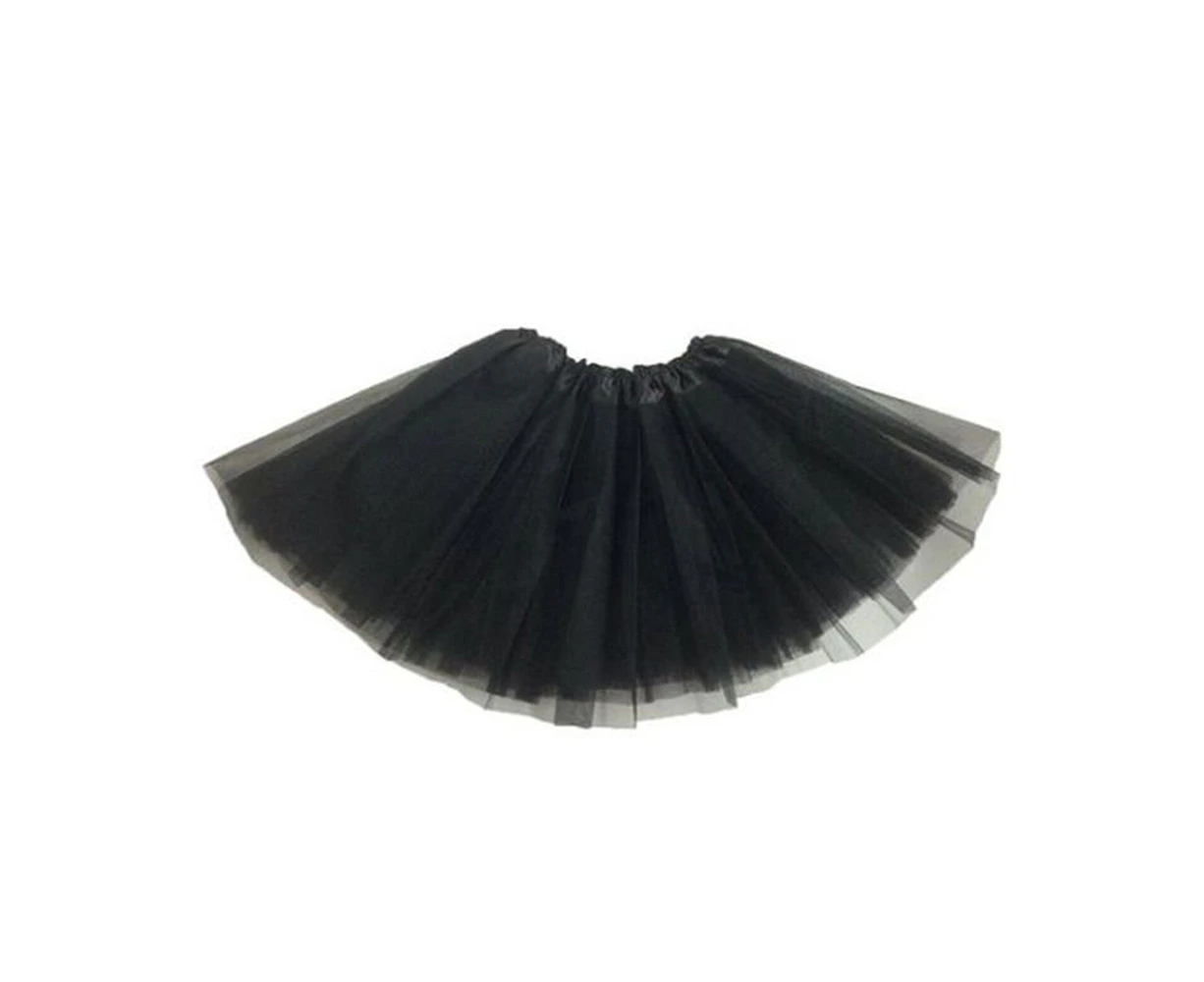 Tutu Skirt Skirts LADY Women Girls Kids Fancy Dress Hen Party - Black