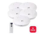 Wireless Interconnected Photoelectric Smoke Alarm 5 Pack