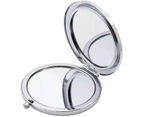 Compact Purse Magnifying Mirror, Folding Double Sided Mini Pocket Travel Makeup Mirror Perfect For Purse, Bag And Travel - Silver