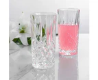 6x Highball Cocktail Glasses Set Cut Glass Drinking Tumblers 396ml