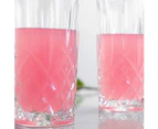 6x Highball Cocktail Glasses Set Cut Glass Drinking Tumblers 396ml