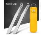 SunnyHouse Nose Trimmer Tweezers Rustproof Universal Stainless Steel Round Tip Hair Removal Tweezers for Men-Yellow
