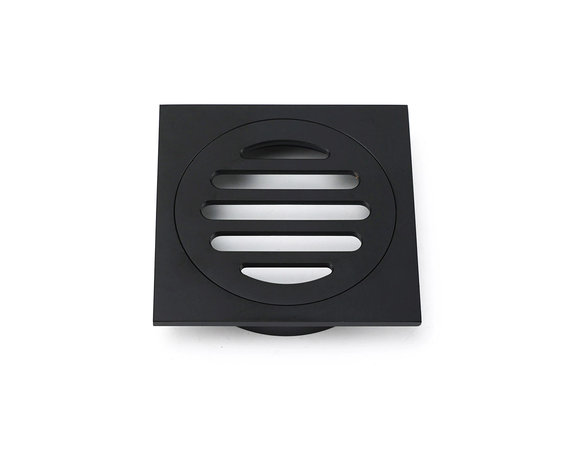 Matt Black Stainless Steel 85x85mm Small Square Shower Grate Floor Drain 72mm Outlet