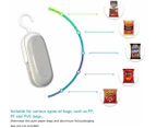 Mini Bag Sealer, 2 In 1 Portable Heat Vacuum Sealer And Cutter For Kitchen, Handheld Quick Sealing With Detachable Hook