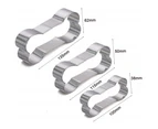 Dog Bone Cookie Cutter Set, Stainless Steel, 3-Piece