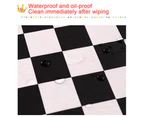 3 Pcs Black Checkered Tablecloth Plastic | Checkered Disposable Table Cover | Retro, Diner, Racing Party Decor 54” X 108”