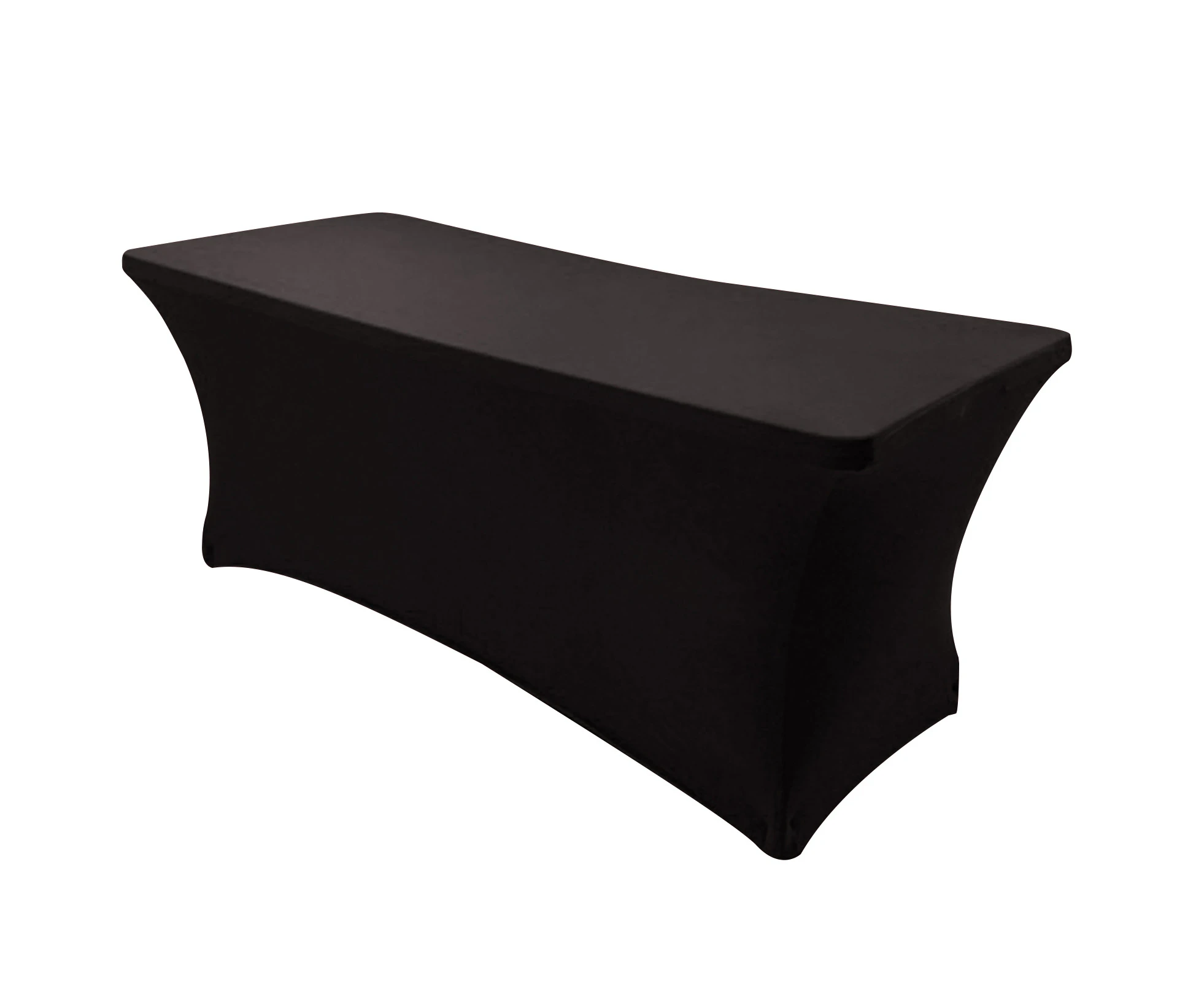 Table Cover Solid Color Stretchable Polyester Banquet Events Desk Cloth for Wedding-Black 6ft unique value