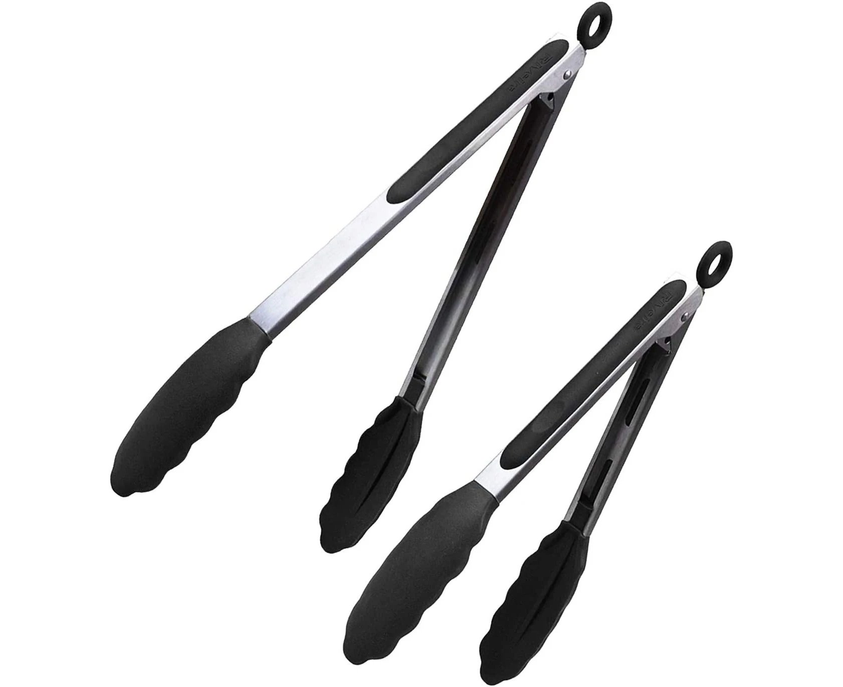 Tongs For Cooking With Silicone Tips | 9 And 12 Inch Coin Sets | Non-Stick Kitchen Grill Tongs | Grill Tongs For Bbq