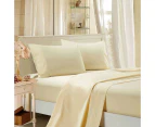 Fabric Fantastic 1000TC Ultra Soft Sheet Set - Single/Double Queen/King/Super King Size Bed - Beige