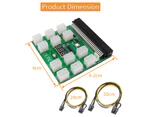 Power Conversion Board Indeformable High Strength LED Display 12 Port Server Power Adapter Board for DPS-1200FB A - Green
