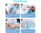 QBLEEV Cat Grooming Bag Adjustable Anti-Bite for Nail Trim Examining Ear Clean-Pink