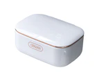 Wall-mounted Soap Box Punch-free Plastic Keep Drying Two Layers Soap Holder for Home - White