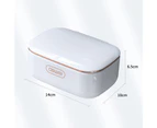 Wall-mounted Soap Box Punch-free Plastic Keep Drying Two Layers Soap Holder for Home - White