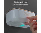 Wall-mounted Soap Box Punch-free Plastic Keep Drying Two Layers Soap Holder for Home - White