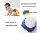 Dadawen 2Pcs Baby Cotton Training Pants Toddler Potty Underwear for Baby 6M-15M-Blue+Yellow