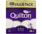 New Quilton 3 Ply Toilet Tissue Rolls 48 Pack