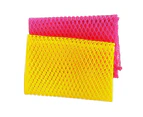 3 Piece Dishwashing Net Innovative Mesh Fabric Ultra Durable Anti-Scratch Dishwashing Towels Random Color