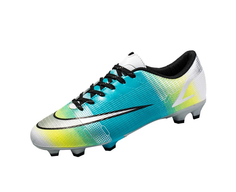 Soccer Cleats Men Professional Football Boots Breathable Training Sport Footwear Sneakers -Blue