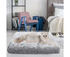 Dog sofa bed pet supplies Plush square dog kennel cat mat pet kennel-style1-L