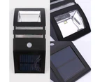 Solar Light Outdoor LED Waterproof Solar Motion Sensor Light Outdoor -warm light 4 Pcs