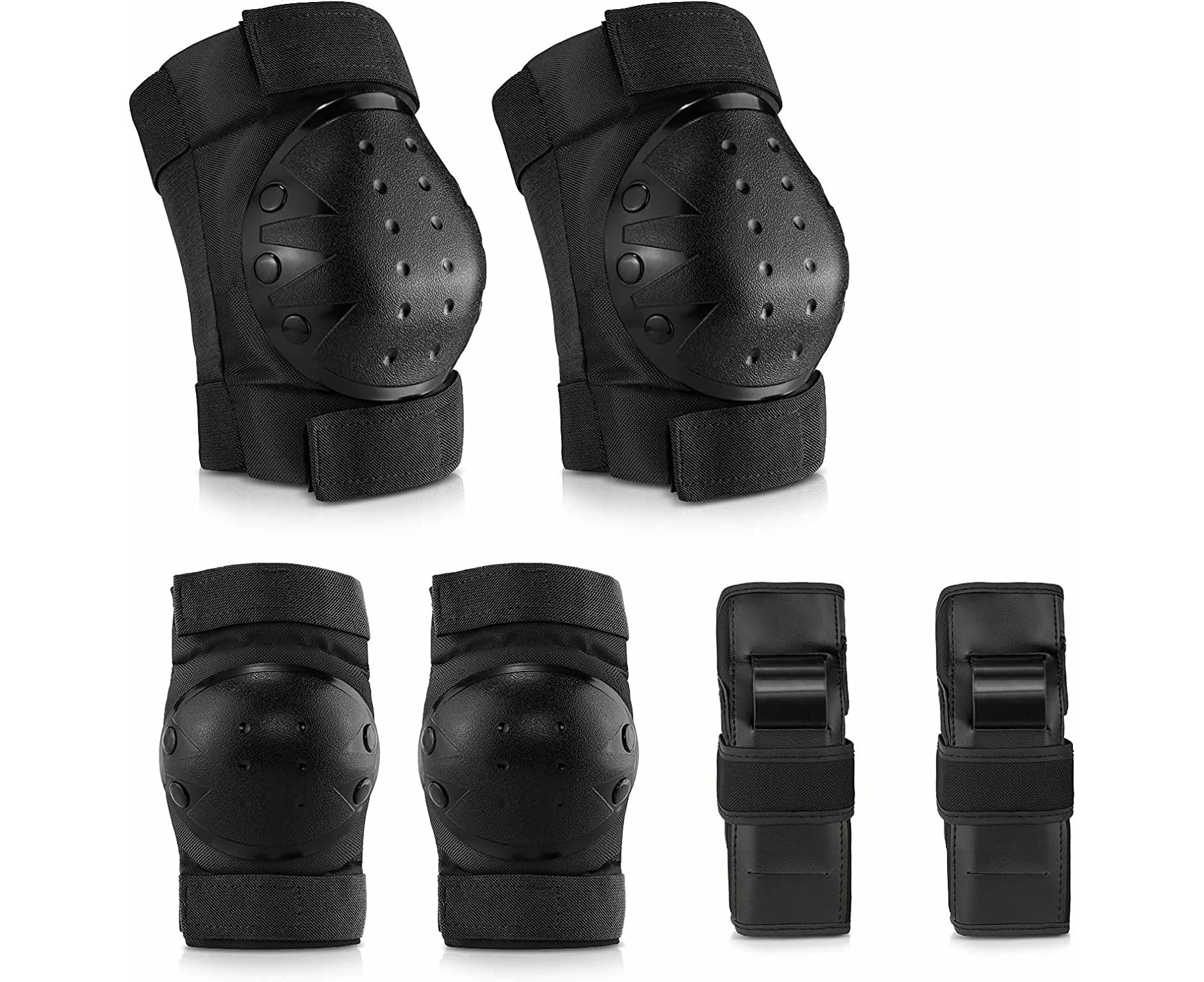 Knee Pads Set, Protective Gear For Kid Children Teenager Adult With Knee Elbow Wrist Pads For Rollerblading, Skating, Skateboarding, Scooter, Biking, Cycli