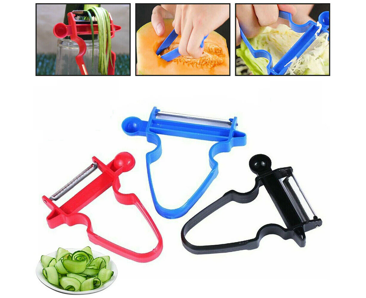 3Pcs Vegetable Peeler Slicer Shredder Peeler Julienne Strips Cutter Fruit Tool