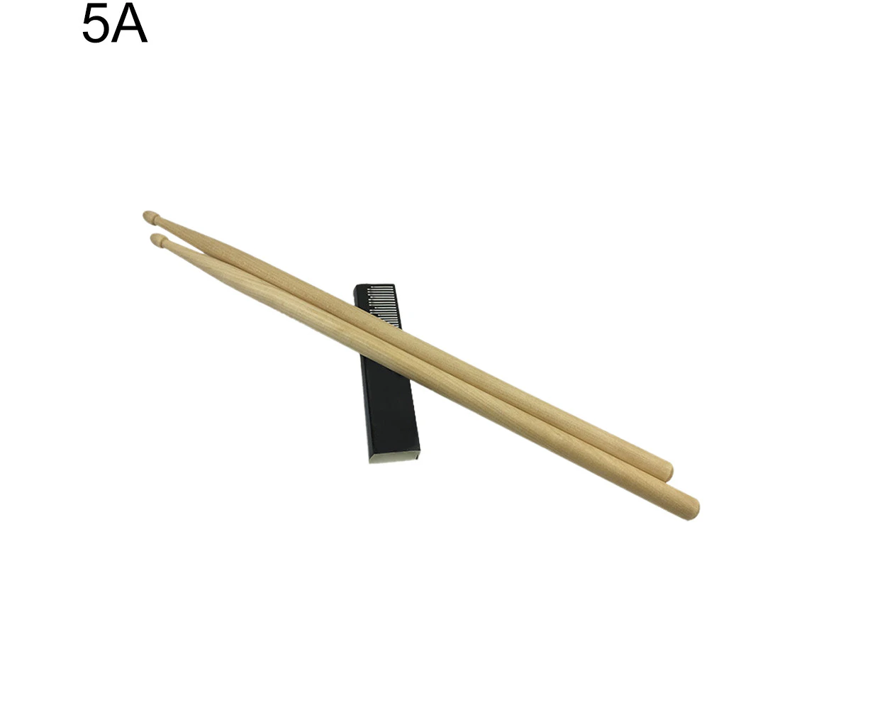 1Pair Lightweight 5A 7A Maple Wood Drumsticks Drum Sticks Music Accessory Part - Wood 5A