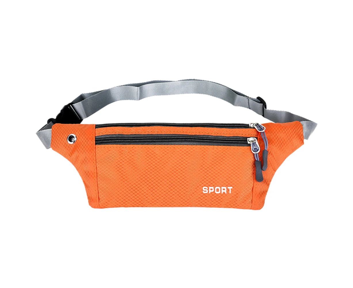 qyu Unisex Outdoor Running Sports Mobile Phone Waist Bag Fanny Pack Storage PouchOrange