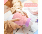 Hot Water Bottle Bag For Hot & Cold Compress With Cover,Heating Water Bottle,Pink